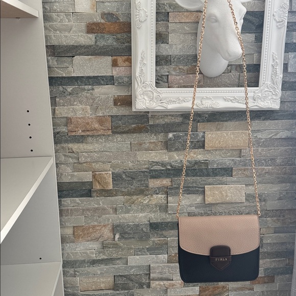 Furla Elegant Black and Tan Pouch/Crossbody Bag - Picture 10 of 10